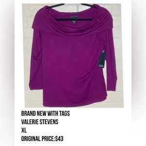 NWT Valerie Stevens XL top